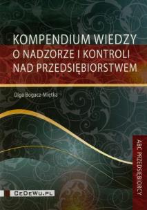 Okładka książki Kompendium wiedzy o nadzorze i kontroli nad przedsiębiorstwem