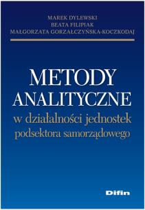 Okładka książki Metody analityczne w działalności jednostek podsektora samorządowego