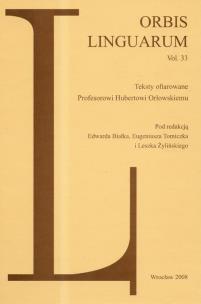 Opakowanie Orbis Linguarum vol.33