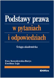 Okładka książki Podstawy prawa w pytaniach i odpowiedziach DIFIN