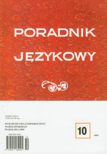 Opakowanie Poradnik językowy 10/2009
