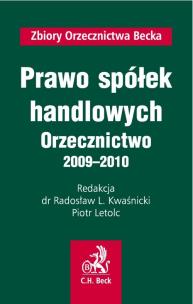 Opakowanie Prawo spółek handlowych Orzecznictwo 2009 - 2010