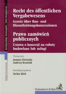 Opakowanie Prawo zamówień publicznych Ustawa o koncesji na roboty budowlane lub usługi