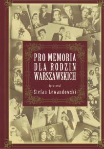 Okładka książki Pro memoria dla rodzin warszawskich