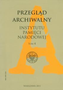 Opakowanie Przegląd Archiwalny Instytutu Pamięci Narodowej t.4