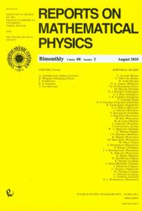 Opakowanie Reports on Mathematical Physics 66/1