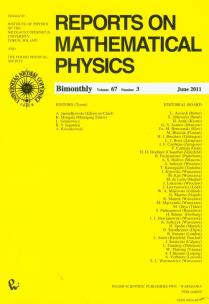 Opakowanie Reports on Mathematical Physics 67/3