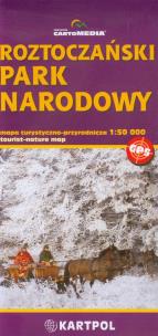Okładka książki Roztoczański Park Narodowy mapa turystyczno przyrodnicza 1:50 000