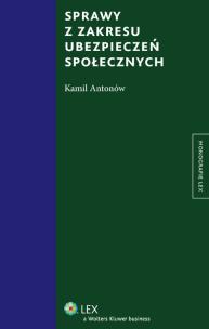 Okładka książki Sprawy z zakresu ubezpieczeń społecznych