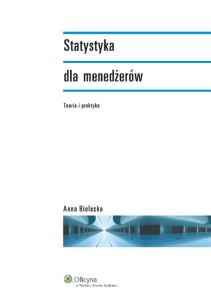 Okładka książki Statystyka dla menedżerów
