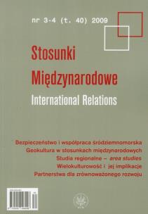 Opakowanie Stosunki Międzynarodowe 3-4/2009