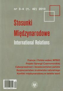 Okładka książki Stosunki Międzynarodowe 3-4/2010 International Relations