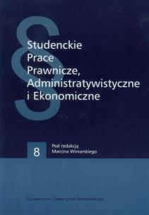 Opakowanie Studenckie prace prawnicze 8 Administratywistyczne i Ekonomiczne