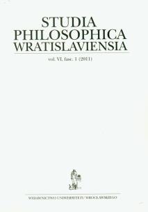 Opakowanie Studia philosophica wratislaviensia 1/2011