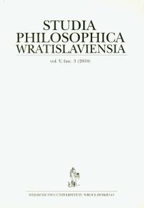 Opakowanie Studia philosophica wratislaviensia 3/2010