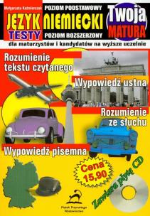 Okładka książki Twoja matura Język niemiecki poziom podstawowy/poziom rozszerzony + CD