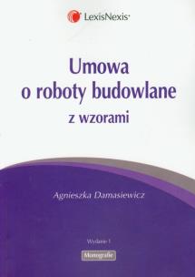 Okładka książki Umowa o roboty budowalne z wzorami