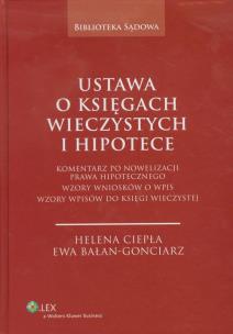 Okładka książki Ustawa o księgach wieczystych i hipotece