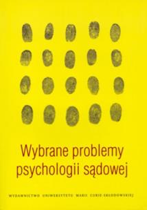 Opakowanie Wybrane problemy psychologii sądowej