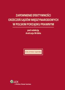 Okładka książki Zapewnienie efektywności orzeczeń sądów międzynarodowych w polskim porządku prawnym