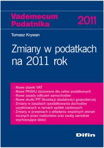 Okładka książki Zmiany w podatkach na 2011 rok