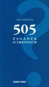 Okładka książki 505 zagadek o imionach