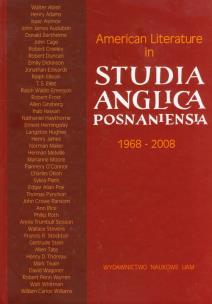 Opakowanie American Literature in Studia Anglica Posnaniensia 1968-2008 A Selection of Articles
