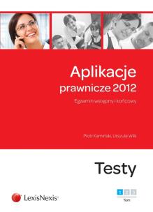Okładka książki Aplikacje prawnicze 2012 t.1