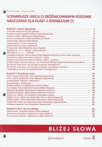 Okładka książki Bliżej słowa 3 Scenariusze lekcji o zróżnicowanym poziomie nauczania