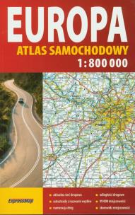 Okładka książki Europa atlas samochodowy 1:800 000