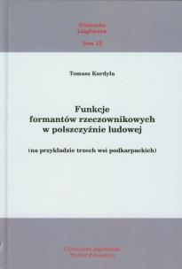 Okładka książki Funkcje formantów rzeczownikowych w polszczyźnie ludowej