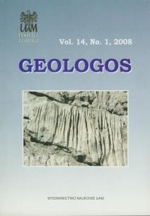 Okładka książki Geologos vol. 14 nr 1 2008