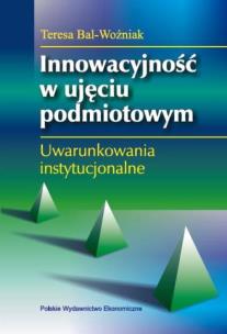 Okładka książki Innowacyjność w ujęciu podmiotowym