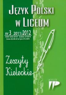 Opakowanie Język Polski w Liceum nr 3 2011/2012 Zeszyty Kieleckie