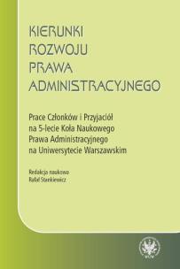 Okładka książki Kierunki rozwoju prawa administracyjnego