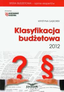 Okładka książki Klasyfikacja budżetowa 2012 z płytą CD