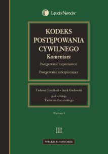 Okładka książki Kodeks postępowania cywilnego Komentarz t.3