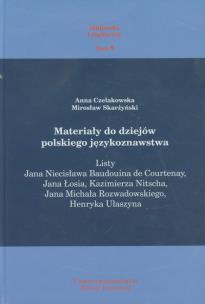 Okładka książki Materiały do dziejów polskiego językoznawstwa