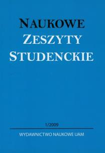 Okładka książki Naukowe Zeszyty Studenckie 1/2009