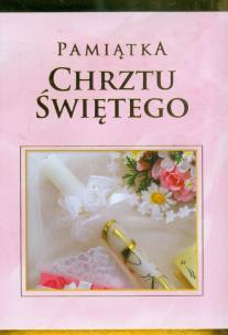 Okładka książki Pamiątka Chrztu Świętego - różowa