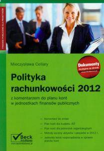 Okładka książki Polityka rachunkowości 2012