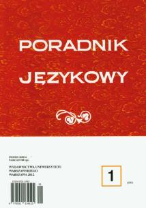 Opakowanie Poradnik językowy 1/2012