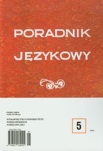Opakowanie Poradnik językowy 5/2012