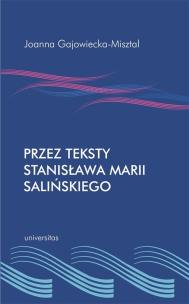 Okładka książki Przez teksty Stanisława Marii Salińskiego