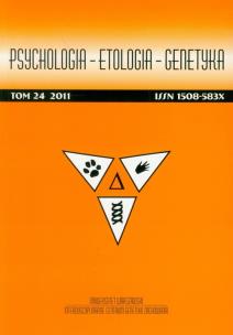 Opakowanie Psychologia Etologia Genetyka t.24/2011