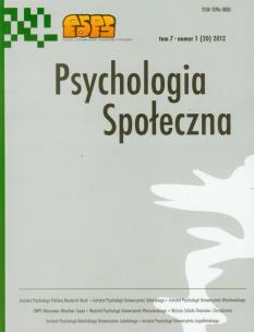 Opakowanie Psychologia społeczna t.7/2012