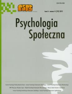 Opakowanie Psychologia społeczna  Tom 6 numer 4/2011