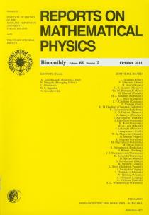 Opakowanie Reports on Mathematical Physics 68/2 Pergamon