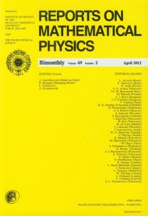 Opakowanie Reports on Mathematical Physics 69/2 Pergamon