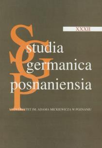 Opakowanie Studia Germanica Posnaniensia XXXII